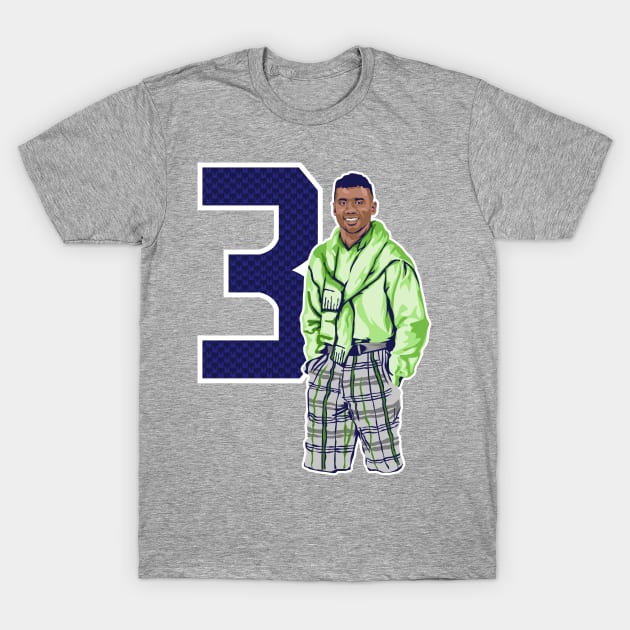 Russell Wilson Polo T-Shirt by Carl Cordes